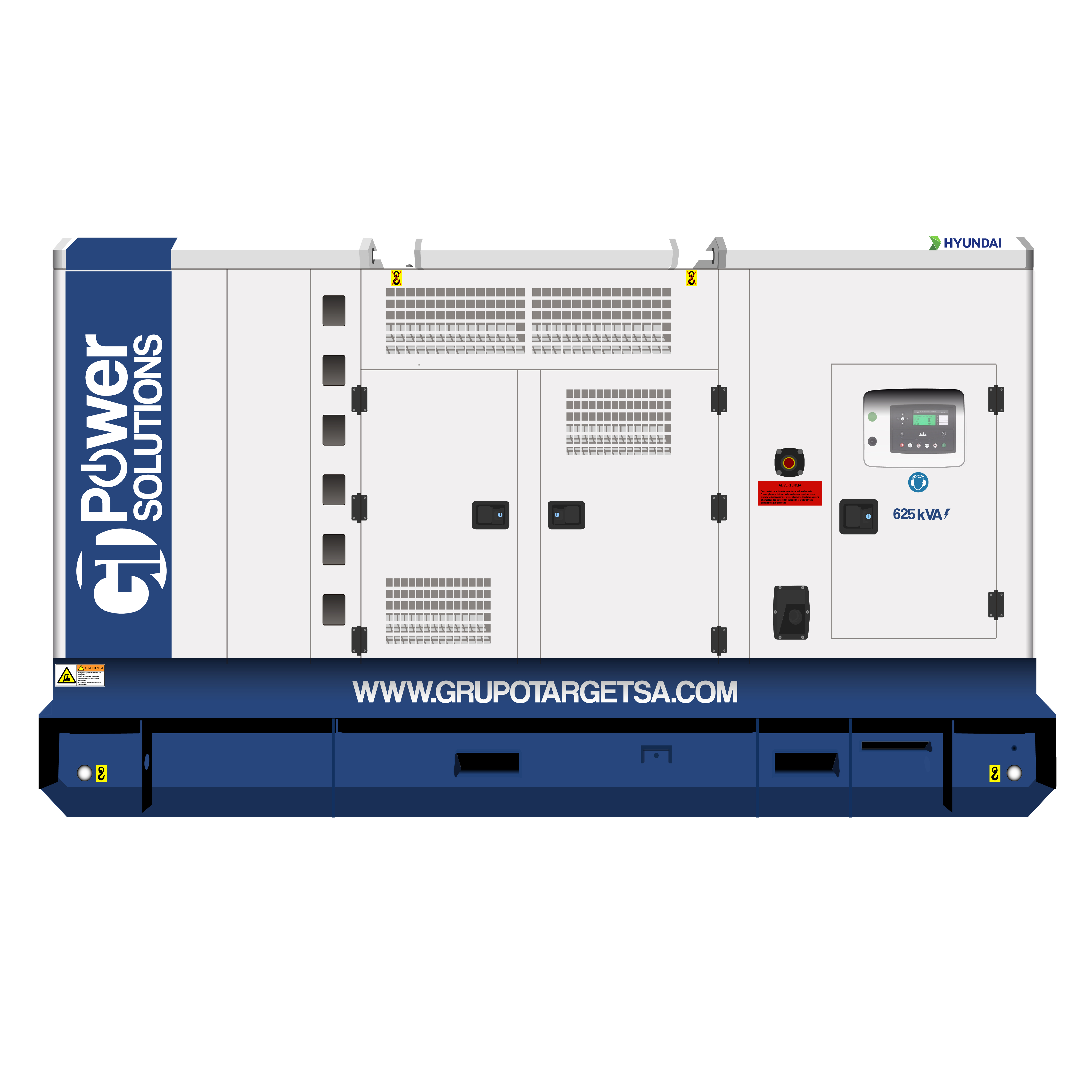 Planta Eléctrica 625KVA HYUNDAI Trifásico