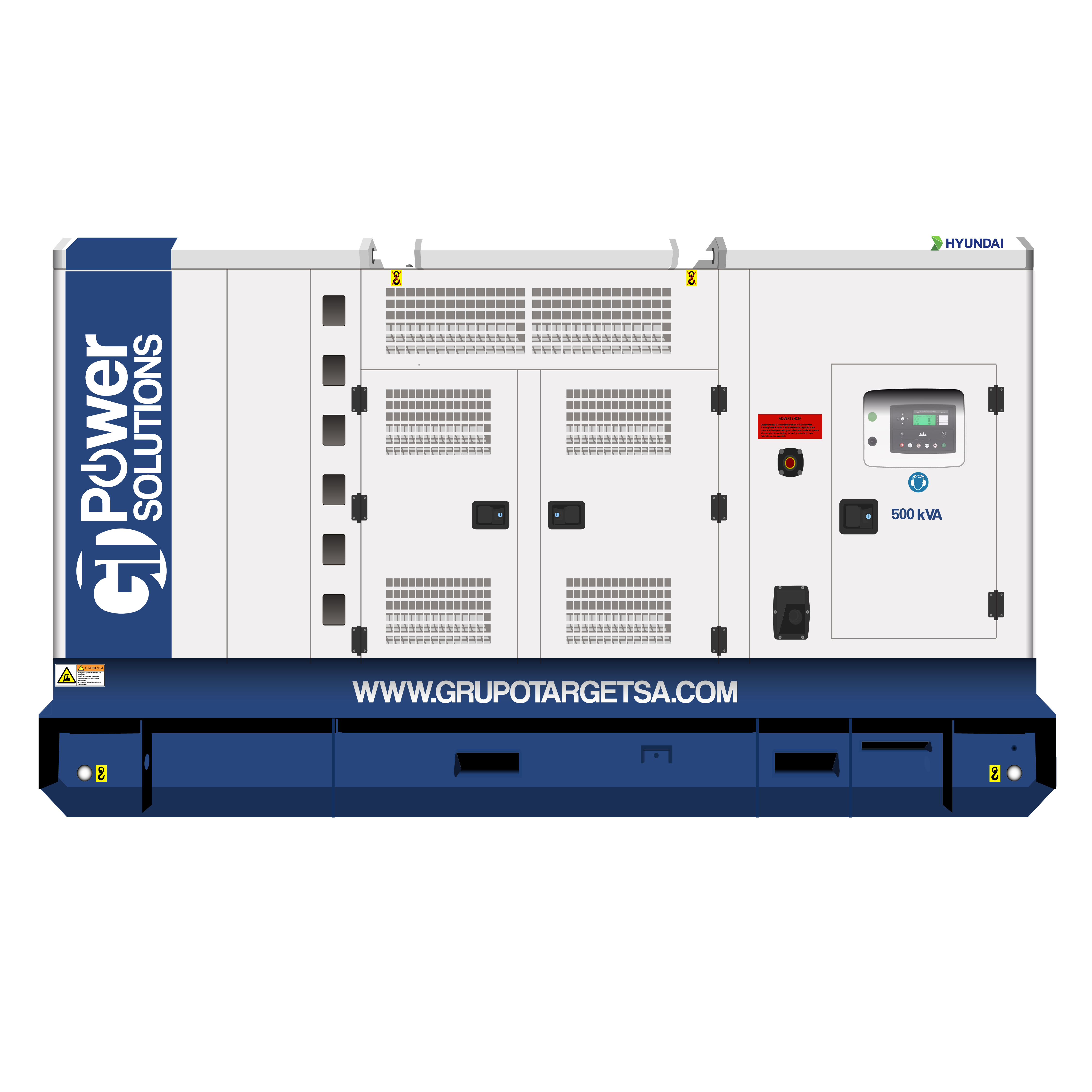 Planta Eléctrica 500KVA HYUNDAI Trifásico